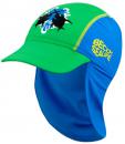 BECO Sealife Sonnenhut Mit Nackenschutz Für Kinder Blau Grün UV50+ Größe 2